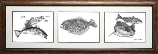 Pencil Trio - Sea Trout Flounder Redfish