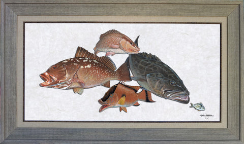 Acrylic Illustration - Bottomfish Slam