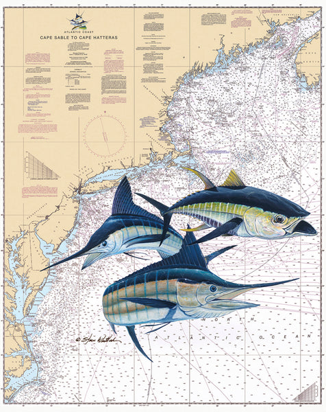 SALE - North Atlantic Offshore Slam Chart Art
