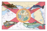 Chart Art - Florida Flag Inshore Fish