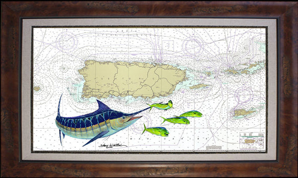 Chart Art - Puerto Rico Marlin