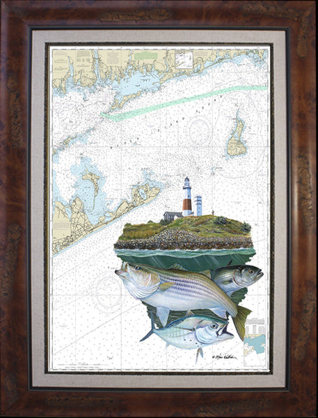 Chart Art - Montauk Lighthouse Slam
