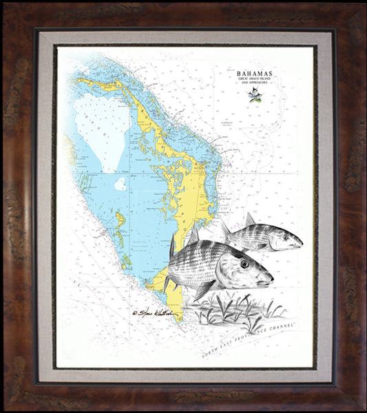 Chart Art - Abaco Bonefish